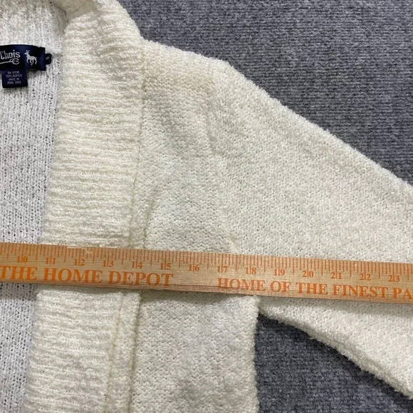 Vintage Women's Le Chois Open-front Fuzzy Knit Cardigan with Pockets - Picture 6 of 10